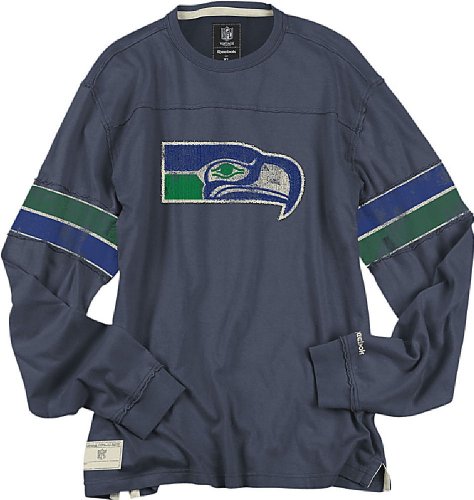 Reebok Seattle Seahawks Vintage Applique Throwback Shirt (S=36)