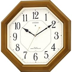 CITIZEN (シチズン) 掛け時計 ネムリーナルック 電波時計 4MY645-006