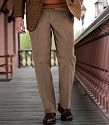 Cotton Corduroy Plain Front Dress Trouser