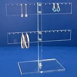 Acrylic 14 Pair Earring T-Bar Display Tree Holder New