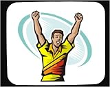 Decorated Mouse Pad with cricket, victory, sport, player, arm