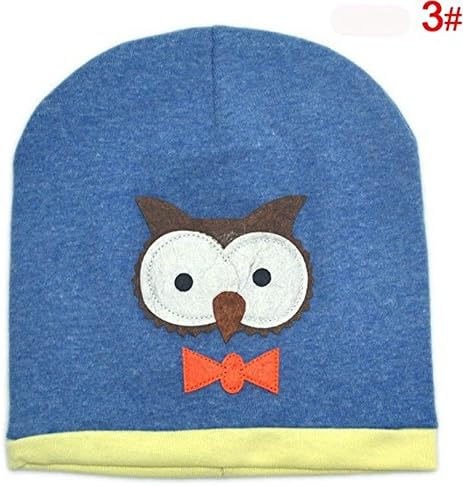 Winter Children baby beanie hats Kids lovely owl Knitted hats Infant hats Soft cotton Spring Autumn Hats Children's Cap 1pc (Lt. Blue)