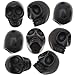 Black Jasper Gemstone Beads Carved Skulls 14x18mm (10)