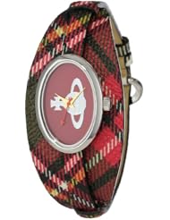 Vivienne Westwood Womens VV056PKBR Medallion Swiss Quartz Multi-Colored Leather Strap Watch