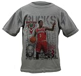 Brandon Jennings Milwaukee Bucks Youth Titanium Caged Player Soft Hand Pigment-Dyed Premium T-Shirt