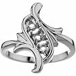 14K White Gold Mother's Ring - 3 Gemstone -- YOU CHOOSE THE COLORS!