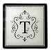 Monogram Elegant Glass Trivet - T