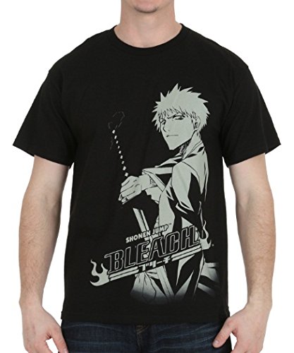 Ripple Junction Bleach Ichigo Stare Adult Black T-shirt