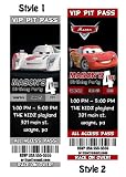 Disney Cars 2 Custom Party Photo Invitation Tickets - You Print