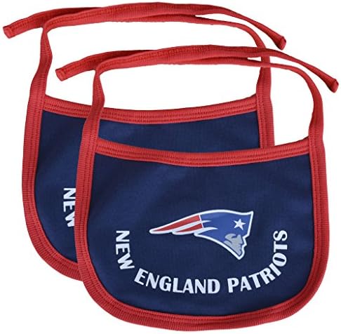 Slimio® 2PC Set of New England Patriots Super Little Fan Baby Bib - Blue OneSize