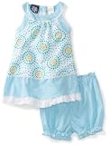So La Vita Baby-girls Infant U Neck Shape Circle Print Dress