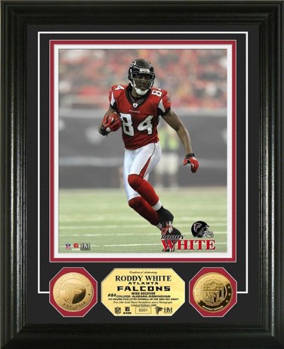 Roddy White Framed 24KT Gold Coin Atlanta Falcons Photo Mint