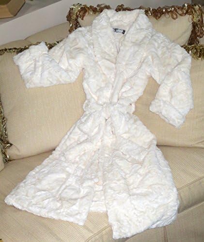 KVH by Kelly Van Halen Ivory Crushed Rabbit Faux Fur Women's Medium/Large Robe