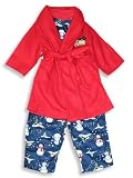 Private Label - Infant Baby Boys Robe/Pajama Set, Red, Blue