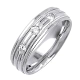 511z9rEUVgL. SL160  PLT950 Platinum Diamond 0.24ct Wedding Band   Width: 7mm   Sizes 5 13