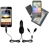 Double Car Charger with tips including a tip for the Samsung GALAXY Note - uses Gomadic TipExchange Technology