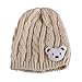 Vktech® Soft Winter Crochet Baby Newborn Toddler Boy Girl Beanie Hat Cute Bear Cap (Off-white)