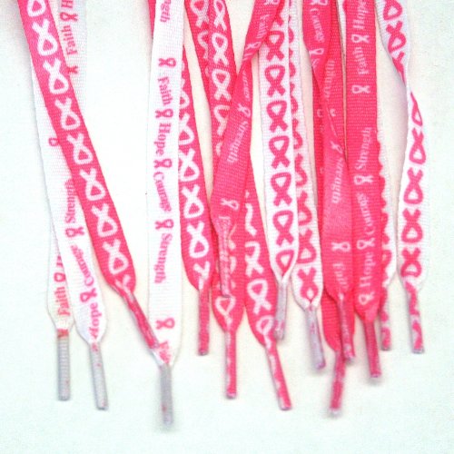 Pink Ribbon Shoe Laces