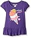 Kidtopia Girls' Cap Sleeve Peplum Top with Ice Cream