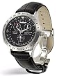 Perigaum Mens S/S Limited Edition Global Timer Watch with Black Dial