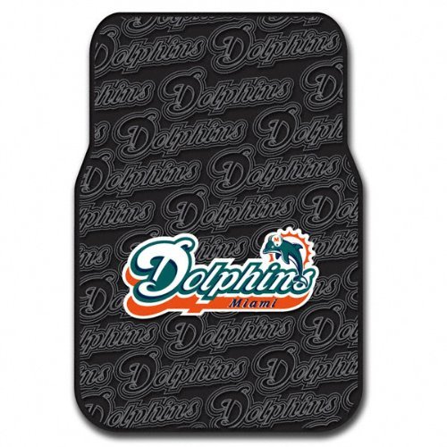 NFL Miami Dolphins Two-Pack Front Car Floor Mat