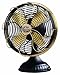 Casablanca Fan Company 1928D Zephair Matte Black Desk Fan with Satin Brass Accents
