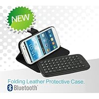 GSAstore - Leather Folio case with Wireless Bluetooth Keyboard for Samsung Galaxy S3 (SIII) i9300 AT&T, Verizon & Sprint Tmobile