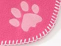 Snug Rug 'Paw' Pink Pet Rug from K9 by Igloo Designs - small (70 X 100cm)