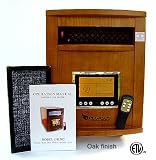 1500 Watt Infrared Quartz Multi Functional Portable Space Heater, Oak