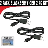 Original OEM Set of 2 Data Cables for your Blackberry Curve 8530 + DBROTH Cloth