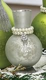 Shabby Cottage Chic Mercury Glass Vase Jewel Christmas
