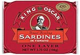 King Oscar Sardine Tomato, 3.75-Ounce Cans (Pack of 12)