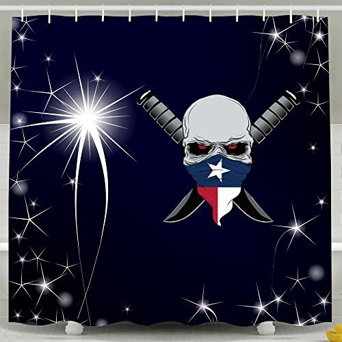 Flag Of Texas Calaberas Symbol Bathroom Shower Curtains 60*72inch