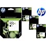 HP 920XL Four Pack Black and Colors Ink Cartridge Set - (Black CD975AN, Yellow CD974AN, Cyan CD972AN, Magenta CD973AN)