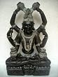 Religious Hindu Stone Statue Mahayogi Mrutyunjay Shiva Handcarved Stone 12 Inches