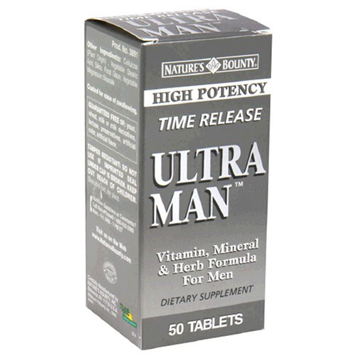 Nature's Bounty Ultra Man High Potency Vitamin/Mineral & Herbal Formula for Men, 50 Tablets (Pack of 2)