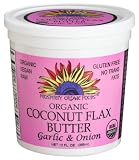 Prosperity Organic Foods Organic Coconut Flax Butter, Garlic & Onion, 12-Ounce Tub (Pack of 3)