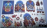 A4 sheet 3D numbered step by step Dufex decoupage - Christmas - carol singers, choir