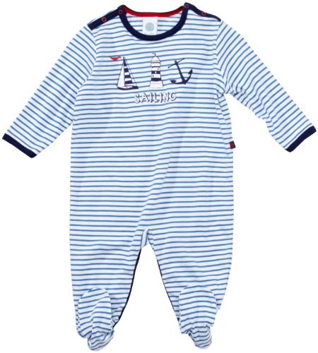 Sanetta Baby - Jungen Schlafanzug (Einteiler), gestreift 220799, Gr. 74, Blau (5966) Preisvergleich