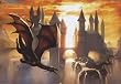 Dragon Sunset (Ciruelo) - Fantasy Poster (Size: 36" x 24")