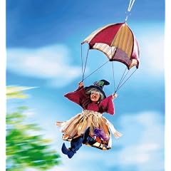 Fallschirm Hexe Hexenfigur mit Animation NEU