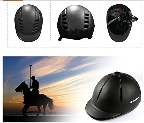 High Strength Authentic Professional Pvc+Eps Adjustable Riding Horse Helmet Equestrian Helmets - Black