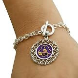 East Carolina Pirates Round Heart Art Nouveau-Style Toggle Bracelet