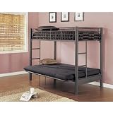 Powell Twin Futon Bunk Black Textured