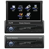 POWER ACOUSTIK PD-702 Single DIN Multimeadia Source with Motorized 7-Inch Flip Out LCD Touch Screen