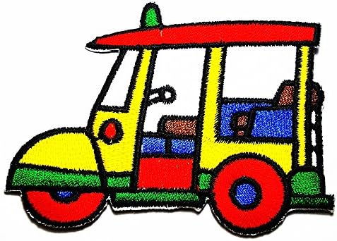 Tuk Tuk Bangkok Thailand Thai Bus Car Taxi Logo Patch Sew Iron on Embroidered