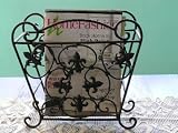 Fleur De Lis Magazine Rack French Wrought Iron Holder