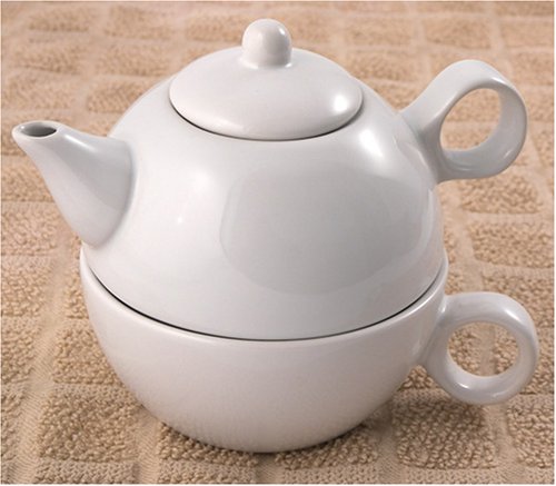 White Tea For One Teapot & One Cup Tea for Me Pot White Tea For One Teapot & One Cup Tea for Me Pot