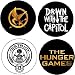 The Hunger Games - 4-Piece Button Pin Set