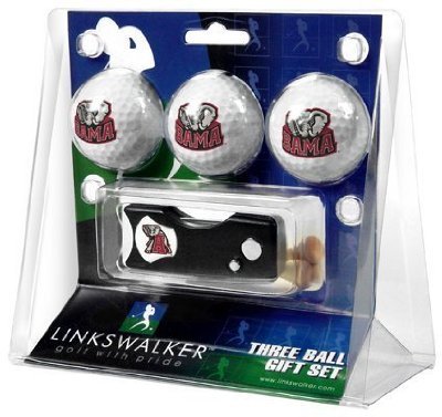 Alabama Crimson Tide 3 Golf Ball Gift Pack W/ Spring Action Tool - Ncaa College Athletics